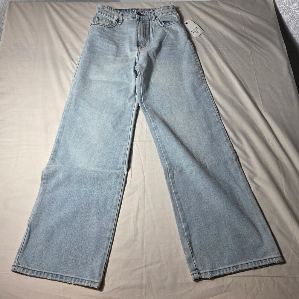 Billabong Aaliyah Light Wash Wide Leg Jeans Size 25 High Rise NWOT Denim